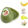 Plastic Reusable Vegetable Storage Box Avocado Safe Box Banana Case