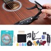 50Pcs Guitar Accessories Kit Strings Picks Capo Finger Cot Tuner