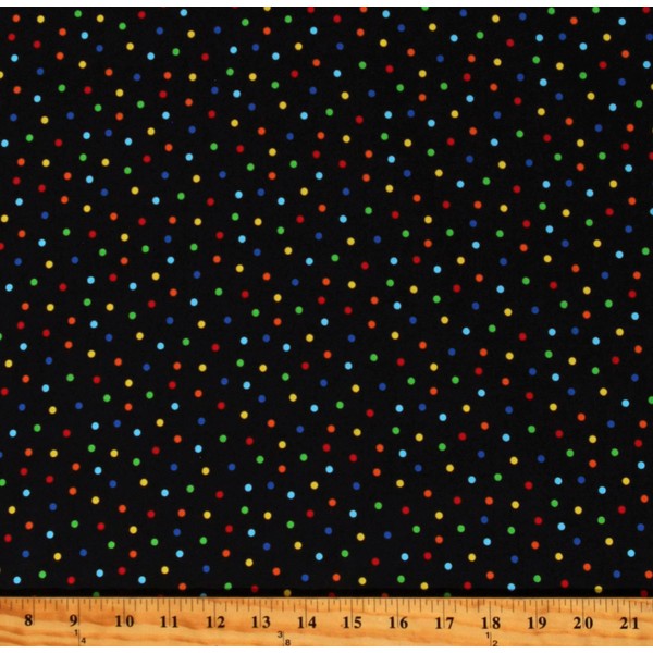 TIMELESS TREASURES Cotton Dots Polka Dots Circles Rainbow Colorful Patterned