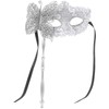 jojofuny Masquerade Mask with Stick Butterfly Mask for Women, Venetian