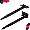 KOTARBAU® Cross Hinge T-Hinge Decorative Shutter Hinge Powder Coated Black
