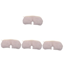 PACKOVE 4pcs Reusable Hot Compress Eye Mask Natural Himalayan Mineral Salt Eye Pad for Sleeping Travel and Relaxation Gentle Heat Therapy Tool