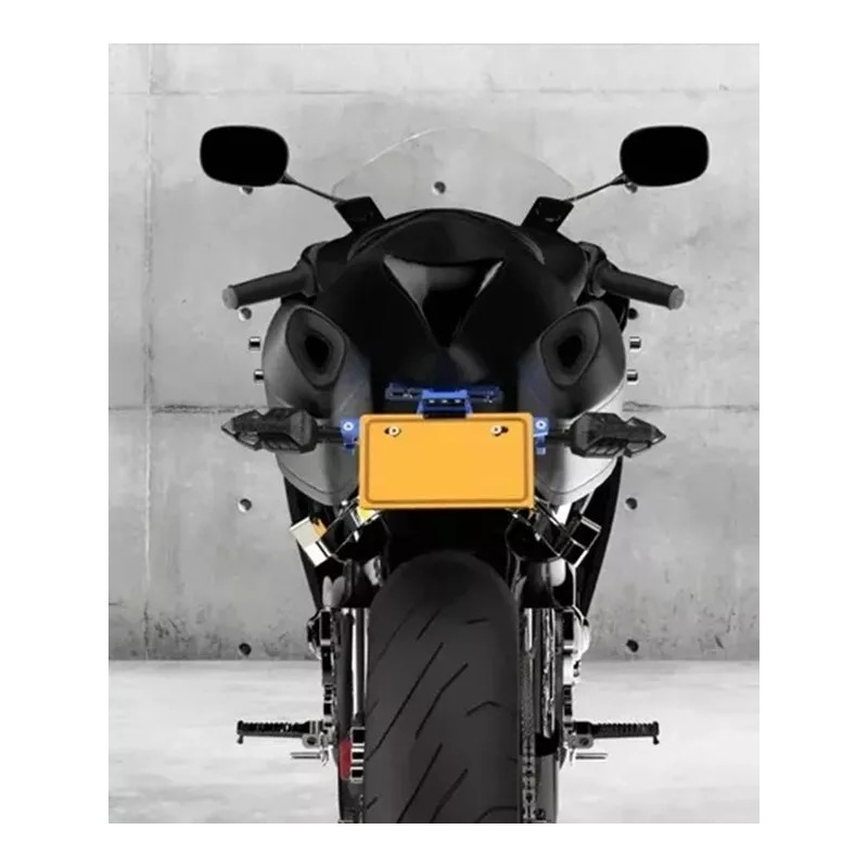 WS Porta Placa Matricula Universal Para Moto Ajustable Colores