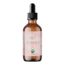 Temple of organic Organic Vitamin E Oil 4 oz Pure Unrefined Cold Pressed Hair Regrowth Body Skin Nails