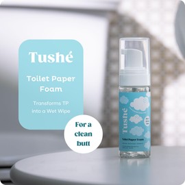 Toilet Paper Foam (2-Pack) – Flushable Wet Wipe Alternative for Sensitive Skin – Unscented, Septic Safe – Aloe Vera, Witch Hazel & Vitamin E – 100ml (3.38 fl oz)