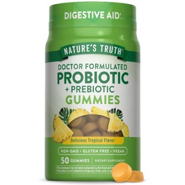 Nature's Truth Probiotic Gummies for Adults | 50 Count | Vegan, Non-GMO & Gluten Free Digestive Health Supplement