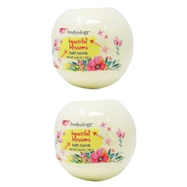 Beautiful Blossoms Bath Bombs with Dried Flowers, Floral Scent Fizzy, 2 Pack