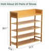 latifolia Bamboo Shoe Rack, 5-Tier Shoe Rack Organizer for Entryway