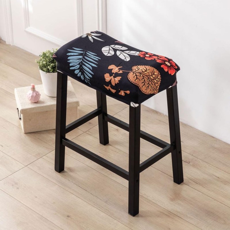 Bifaunvogel Bar Stool Cover Rectangle Set of 2 Printed Stretch