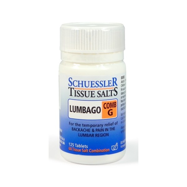 Schuessler Tissue Salts COMB (G) Lumbago Tablets 125