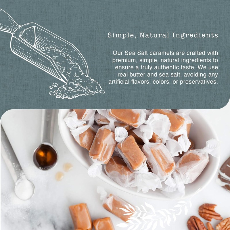 Taras Gourmet Sea Salt Caramels | All Natural Candy |