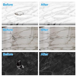Marble and Granite Repair kit, Quartz Countertop Repair Kit for Chip Dents Cracks Holes Scratchs, Premium Marble Granite Quartz Laminate Formica Travertine Corian Stone Epoxy Filler