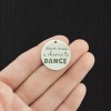 Unbranded 2 Never Miss A Chance To Dance Silver Tone Stainless Steel Charms - SSP027