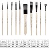 GOTH Perhk 10 Pieces Paint Brushes Set with a Carrying