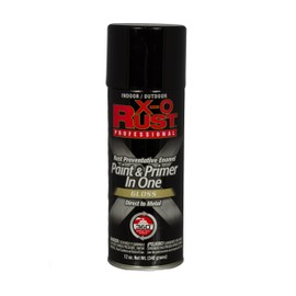 General Paint & Manufacturing XOP-2 X-O Rust Professional Rust Preventative Paint and Primer in One Spray with 360-Degree Spray Tip, Gloss Black/Safety Black