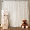 10ft x 7ft White Chiffon Backdrop Curtain with Lights String
