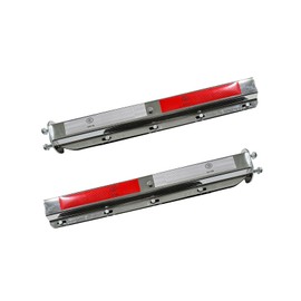 IBESTWOLF 2PCS Chrome Heavy Duty Straight Spring Loaded Mud Flap Hanger RH & LH 1-1/8'' 1.125" Bolt for Semi Truck