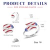 American Flag Ring 925 Sterling Silver Patriotic Adjustable Thumb Rings