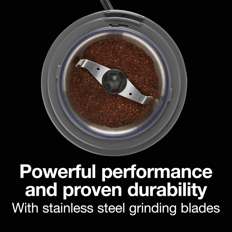 Proctor Silex Sound Shield Electric Coffee Grinder for Quiet Grinding,