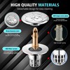 1 x Pop Up Drain Strainer, Upgraded Bathroom Sink Plug,