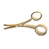 NOSE HAIR TRIMMER SCISSORS CURVED 3.5" - ROUND TIP FOR