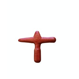 Longway-Buddha Massage Cross One Piece Cross Fascia Tool Massage Aid Asian Massage Wood as Massage Aid Trigger Point Massage