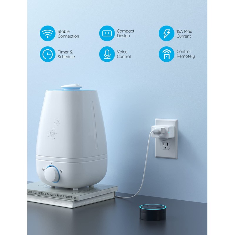 Govee Smart Plug 15A, WiFi Bluetooth Outlet 1 Pack Work