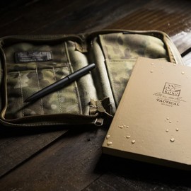 Rite in the Rain Weatherproof Tactical Field Kit: Tan CORDURA Fabric Cover, 4.625" x 7.25" Tan Tactical Notebook, and Weatherproof Pen (No. 980T-KIT)