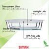 SIMAX Square Glass Food Storage Containers With Lids: Meal Prep