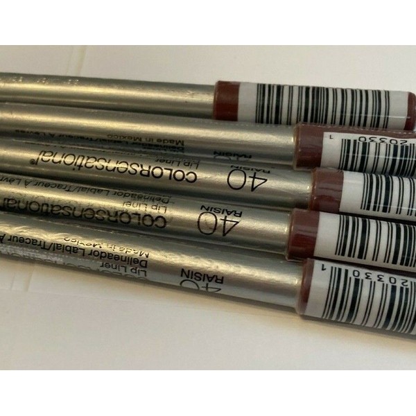 Maybelline ColorSensational Lip Liner RAISIN 40 Sealed Set of 5 Brand New