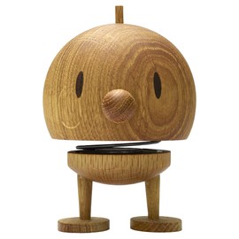 Hoptimist Bumble, Wooden Decoration, Bobble Figure & Lucky Charm Made of Wood, Decorative Scandinavian, Decorative Living Room, Office & Desk, Great Small Gifts, 10 x 10 x 15 cm, Large, Oak