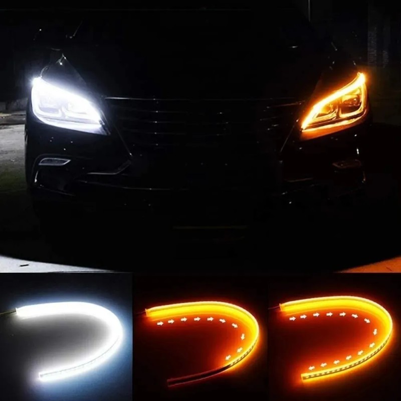 60cm Par Tira Led Drl Flexible Direccional Secuencial Auto