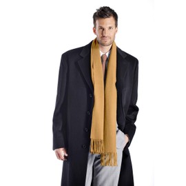 Cashmere Boutique Unisex 100% Pure Cashmere Scarf - Soft, Luxury Lightweight, Perfect for Daily Wear or Any Occasion - Camel Brown, 12" x 60"