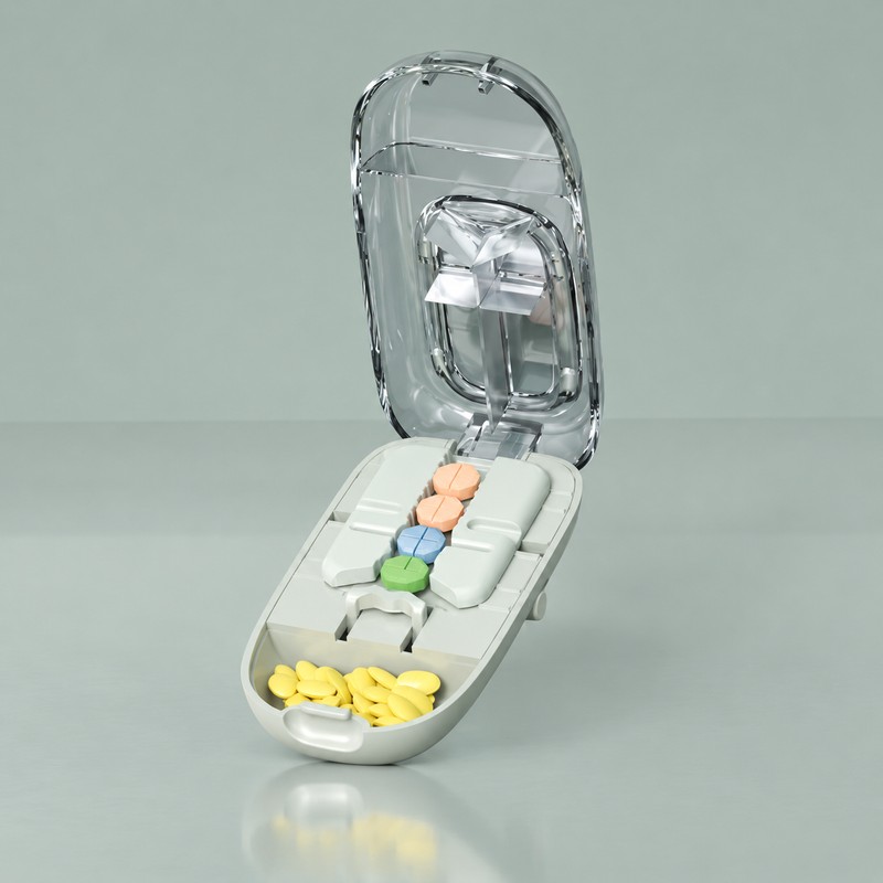 Adjustable Pill Cutter with Storage for Daily Medication – Precision