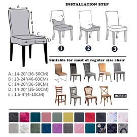 Celevingne Dining Room Chair Covers Set of 4, Large Thick Stretch Soft Spandex Removable Washable Solid Color Chair Slipcovers Protector for Dining Room,Hotel,Ceremony (Pink, 4 Pack)