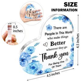 EWDMOUK Retirement Appreciation Gift For Colleague, Thanksgiving Gifts For Women, There Are People in This World Heart Acrylic Decor, Goodbye Gift For Teacher Nurse Clerk