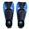 Short Diving Training Fins Full Foot AntiSlip Soft Flippers for