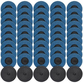 CraftyDream 50 Pcs 3 Inch Flap Discs 60 Grit T27 Flap Sanding Disc High Density Zirconia Grinding Wheels Roll Lock Sanding Disc for Metal Wood Stainless Steel Finishing and Angle Grinder Rust Removal