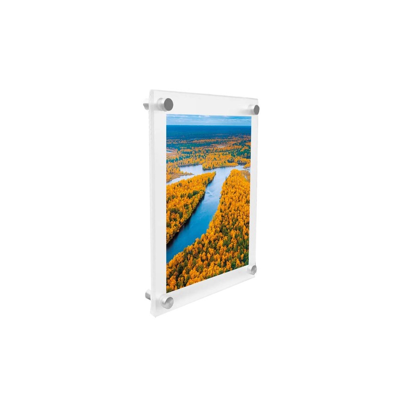 Missartist 8x10 Wall Mount Acrylic Picture Frame Double Panel Floating
