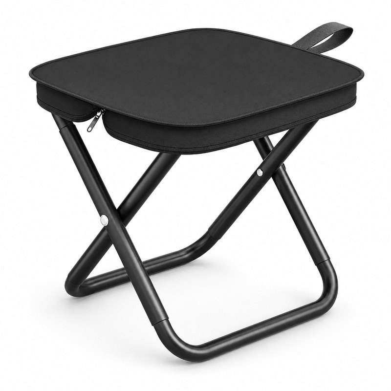 Portable Folding Camping Stool with Carry Pouch, 120 kg Capacity