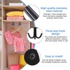 HFDONGL Ceiling Hooks, Stainless Steel Coat Hooks, Screw Hooks, Black