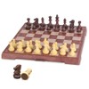 KOKOSUN International Chess Set, Magnetic, Foldable, Wooden, Convenient Storage (Chess