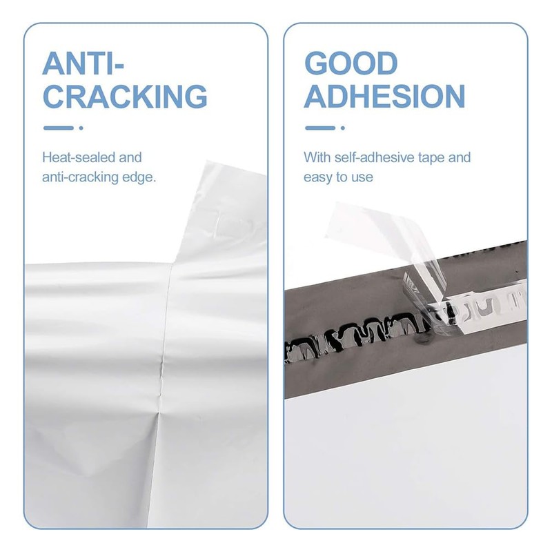 QOOWFEANIG 100Pcs Metronic Poly Mailers,15x20cm Self-Sealing Shipping Bags, Durable Thick