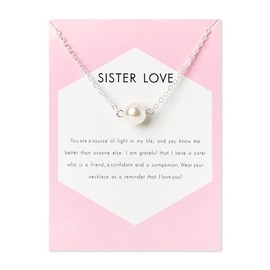Little Big Sisters Gifts from Sister Birthday Graduation Gifts for Sisters Pearl Necklaces for Women Girls Wedding Gifts for Sister Gifts Ideas