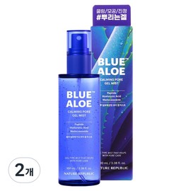 Nature Republic Blue Aloe Calming Pore Gel Mist, 2 units, 100ml / 네이처리퍼블릭 블루 알로에 카밍 포어 겔 미스트, 2개, 100ml