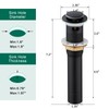 CREA Black Bathroom Sink Drain Stopper,Pop Up Sink Drain Stopper