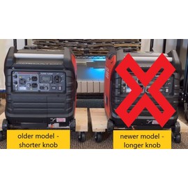 Compatible replacement knob for Predator 3500 W inverter generator from Harbor Freight for the Off-Choke-Run switch and compatible screw - new 3d printed part (Shorter knob - older generator model)