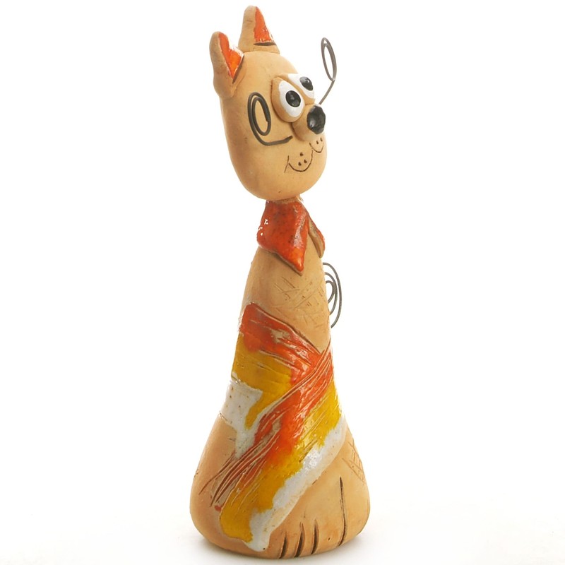 Ginger Striped Cat Tall Ceramic Sculpture Puurrfect Gift for Cat