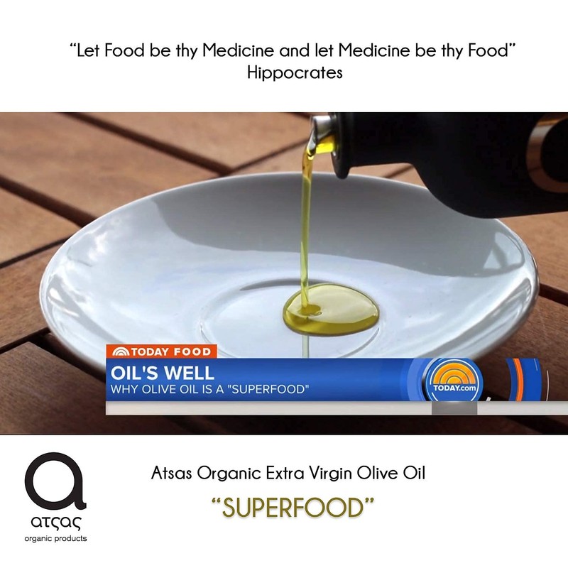 Atsas Extra Virgin Organic Olive Oil - Rich in Polyphenols