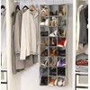 Simple Houseware Hanging Closet Organizers 24 Section Shoe Shelves, Gray
